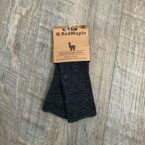 Red Maple Alpaca Copper Crew sock, black